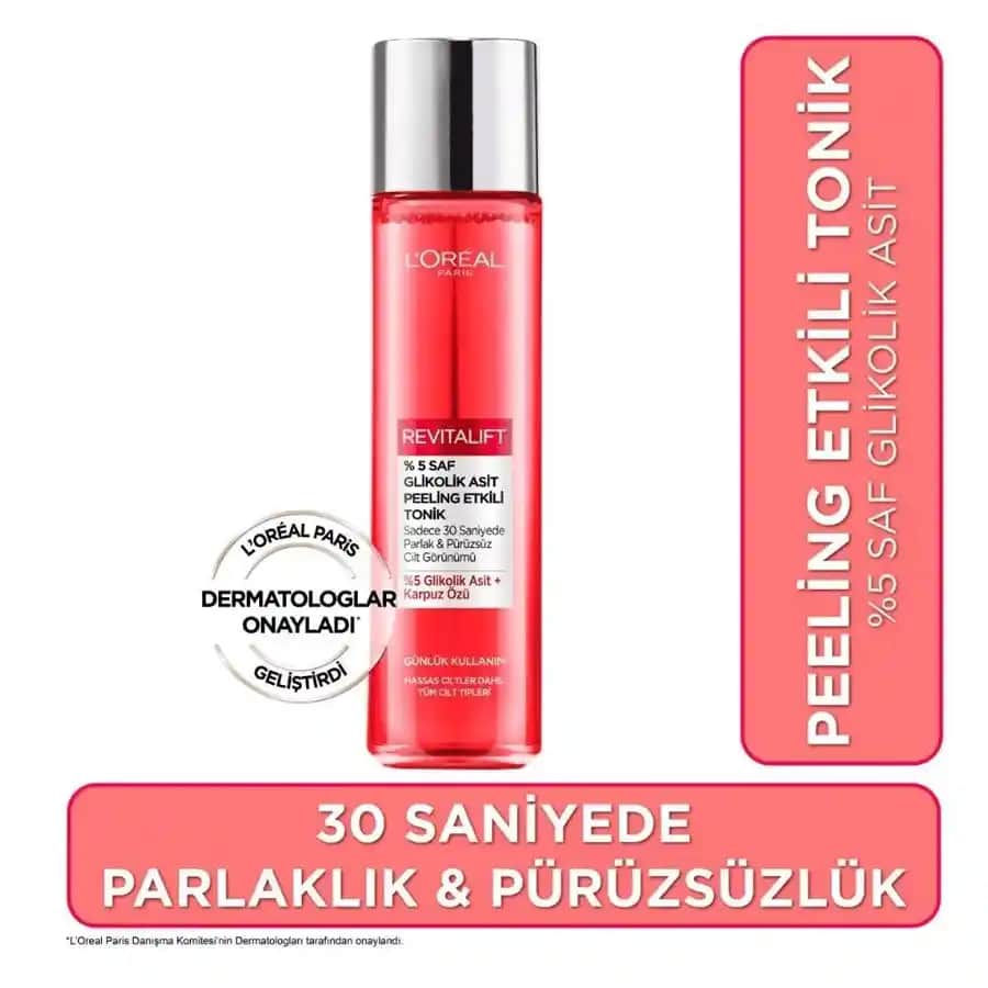 L'Oréal Paris Peeling Etkili Tonik: Derin Temizlik ve Canlandırıcı Cilt Bakımı
