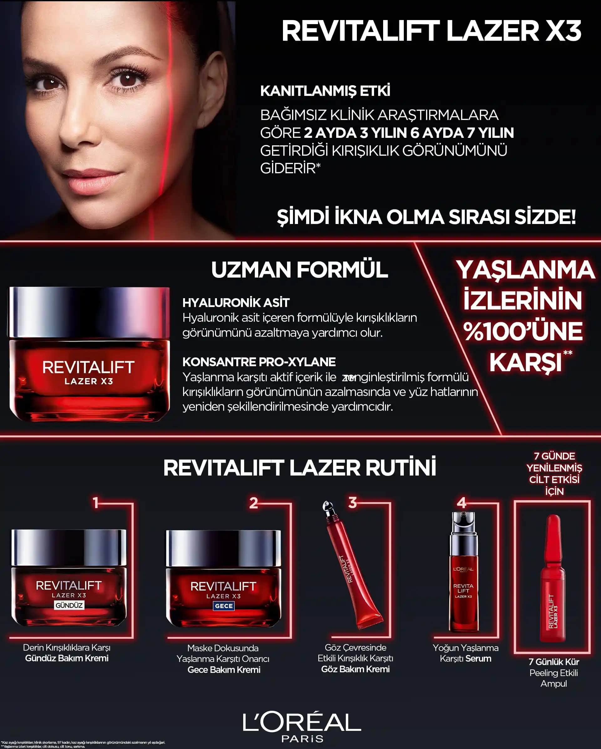 L'Oréal Paris Revitalift Lazer X3 Günlük Kremi ile Cilt Yenileme ve Gençleştirme