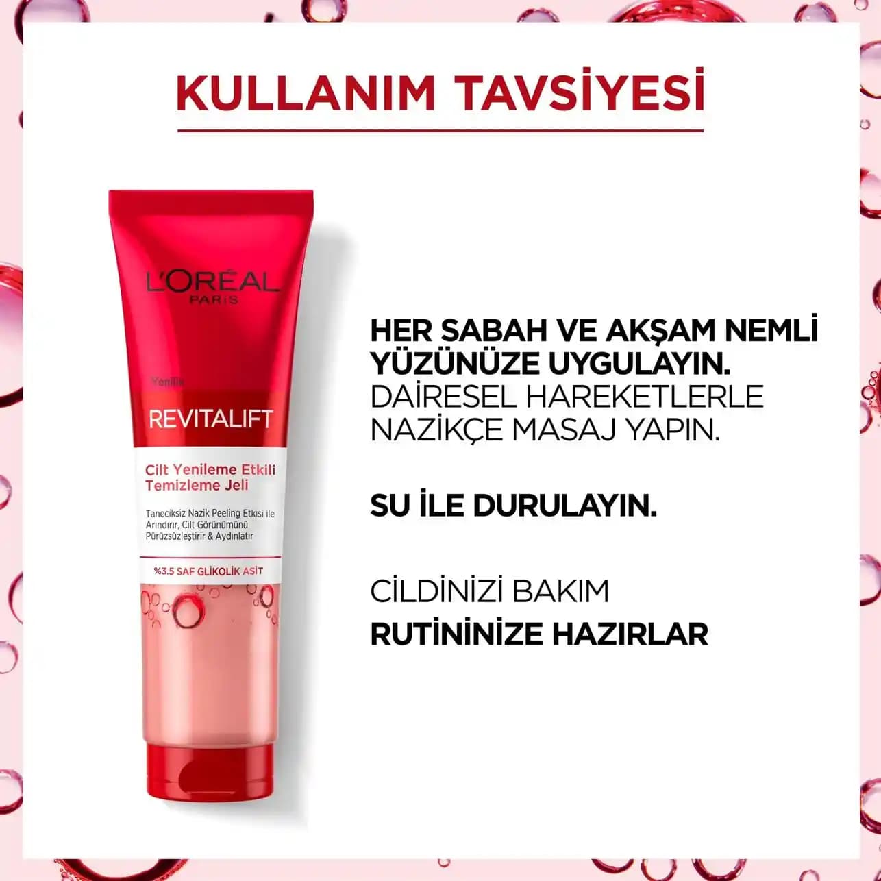 L'Oréal Paris Revitalift Temizleme Jeli ile Sağlıklı ve Genç Görünüm İçin Temizlik Rutini