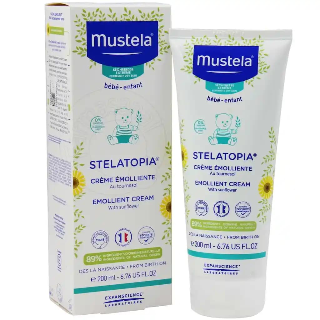 Mustela Stelatopia Emollient Krem 200 ml: Hassas ve Atopik Ciltler İçin Güçlendirici Çözüm