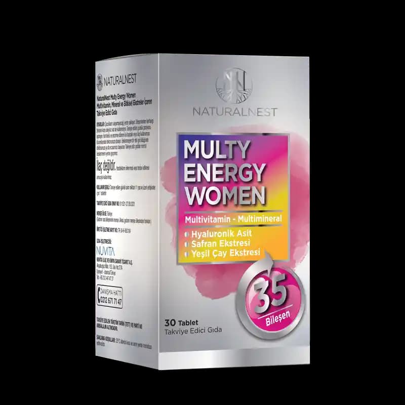NaturalNest Multi Energy Woman: Doğal İçeriklerle Güzellik ve Enerji Desteği