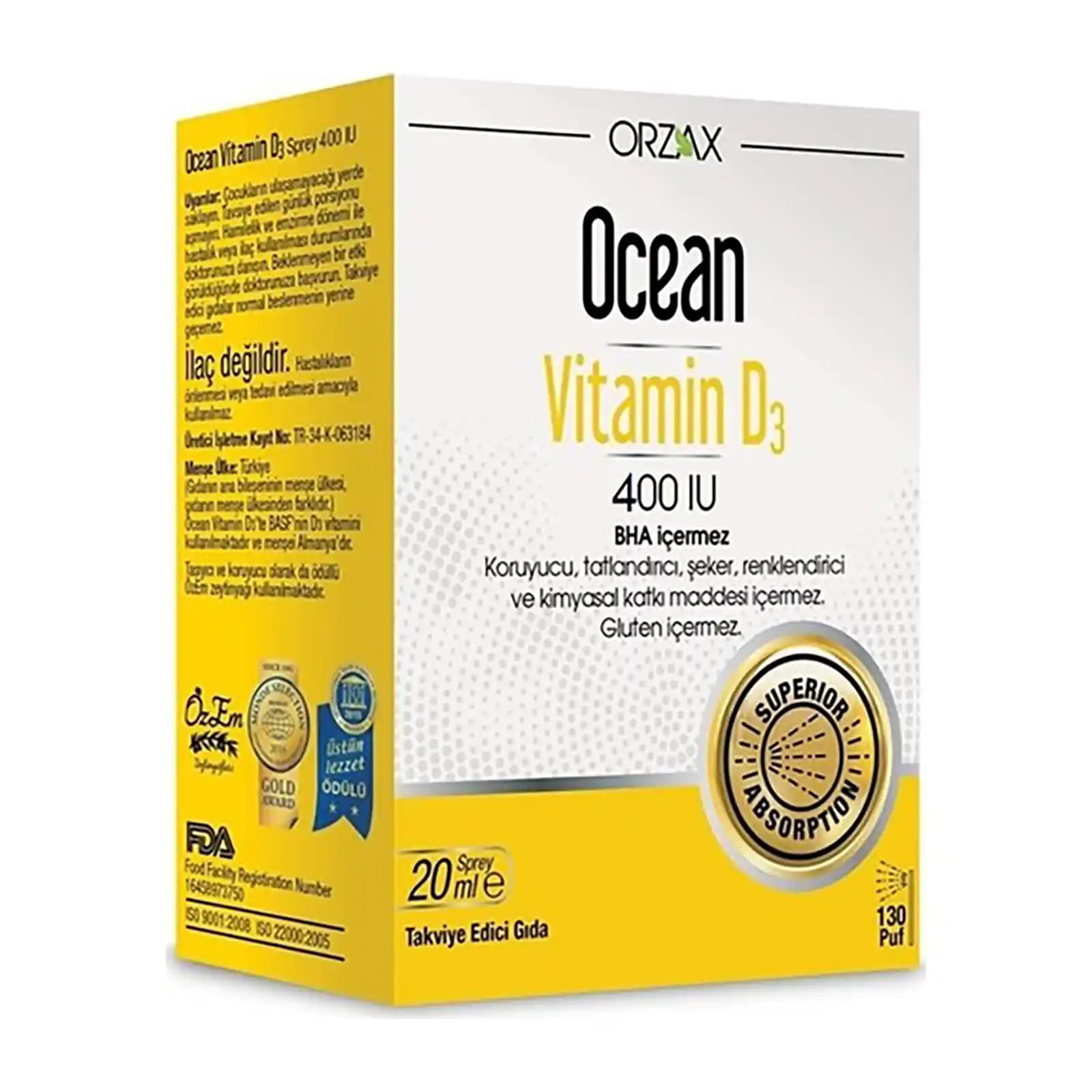Ocean D3 Bebekler İçin Güvenilir ve Doğal Vitamin D Takviyesi Ürünleri
