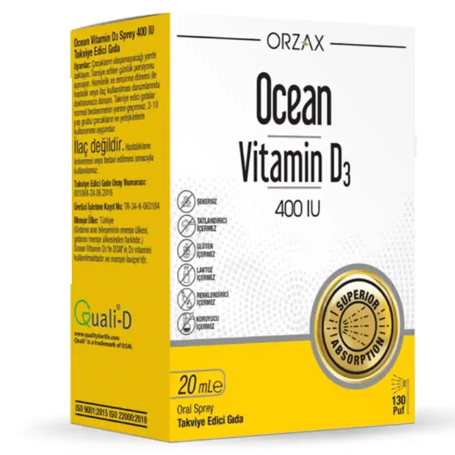 Ocean D3 Damla 400 ile Cilt Sağlığını Destekleyen Güçlü Vitamin Takviyesi