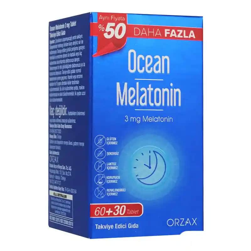 Ocean Melatonin 90 Tablet ile Doğal Uyku Düzenleyici ve Kişisel Bakım Destekçisi