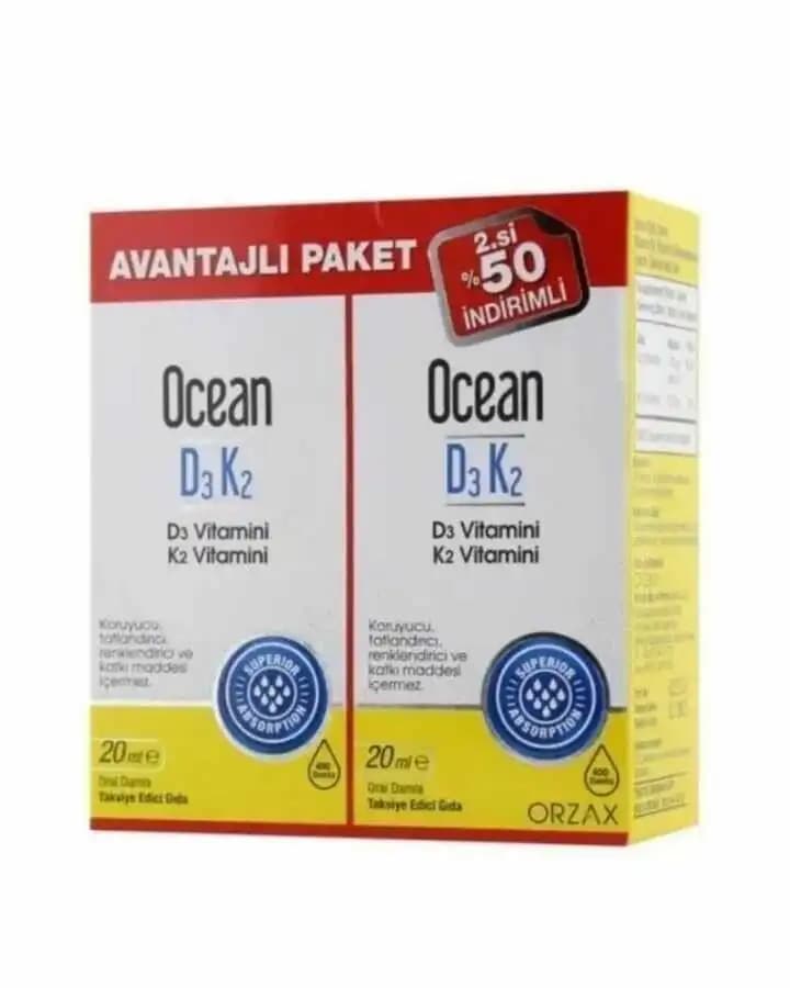 Ocean Vitamin D3K2 Damla ile Cilt ve Kemik Sağlığını Destekleyen Güçlü Kombinasyon