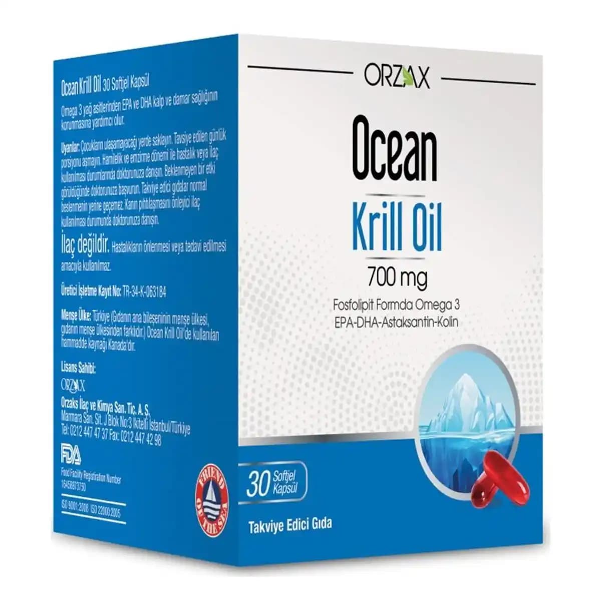 Okyanus Krill Yağı 700 mg ile Güzellik ve Sağlığı Destekleyen Doğal Takviye