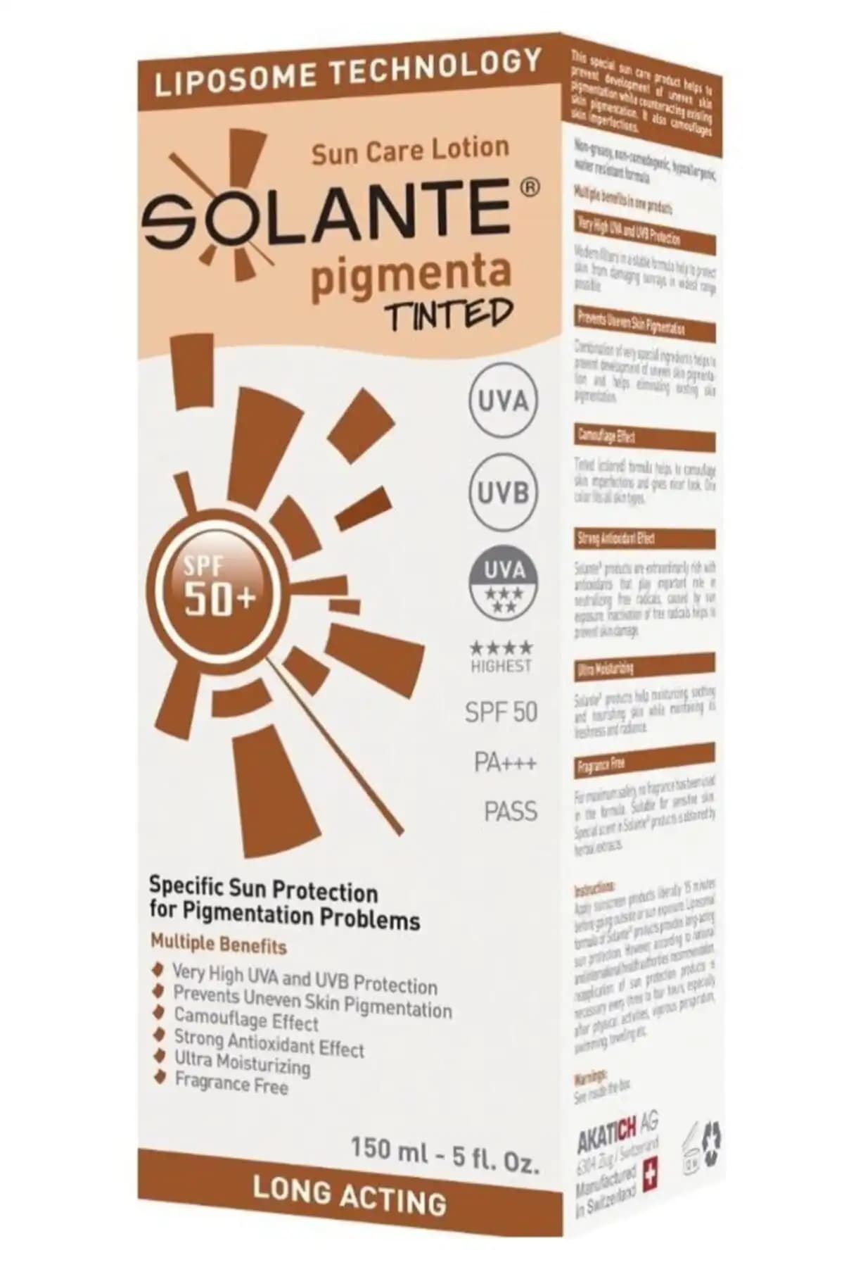 Solante Pigmenta Renkli Güneş Koruyucu SPF 50+ ile Güneşten Koruma ve Doğal Görünüm Sağlama