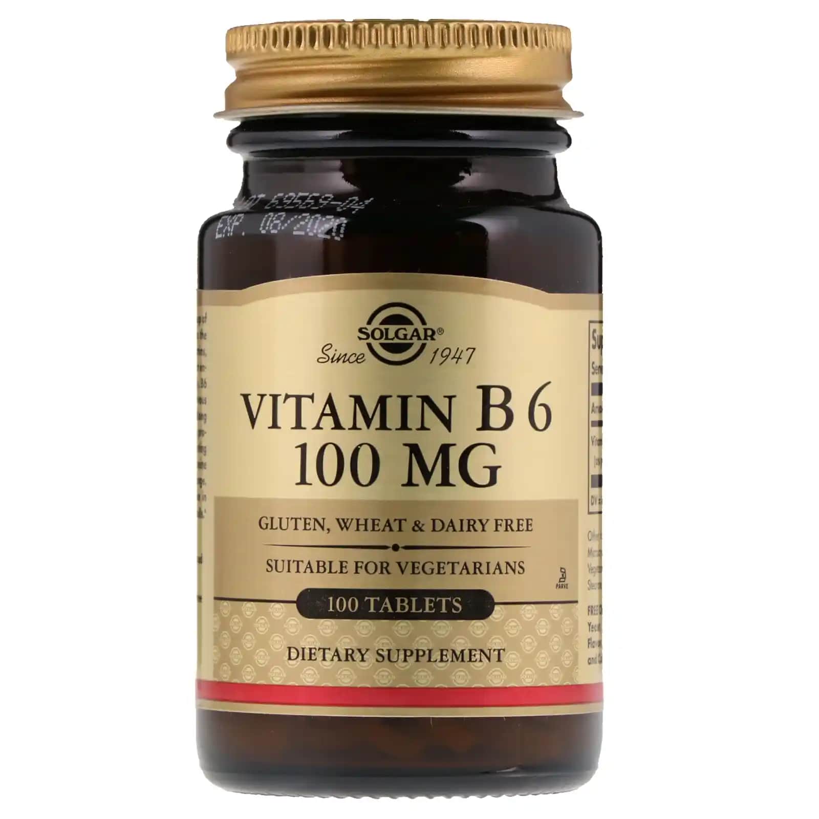Solgar B6 100 mg: Yüksek Doz B6 Vitamini Takviyesi ile Sağlığınızı Destekleyin