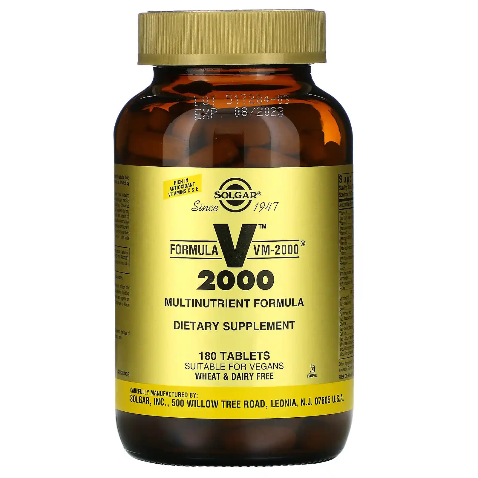 Solgar Formula VM-2000: Çok Yönlü ve Güçlü Bir Multivitamin Takviyesi