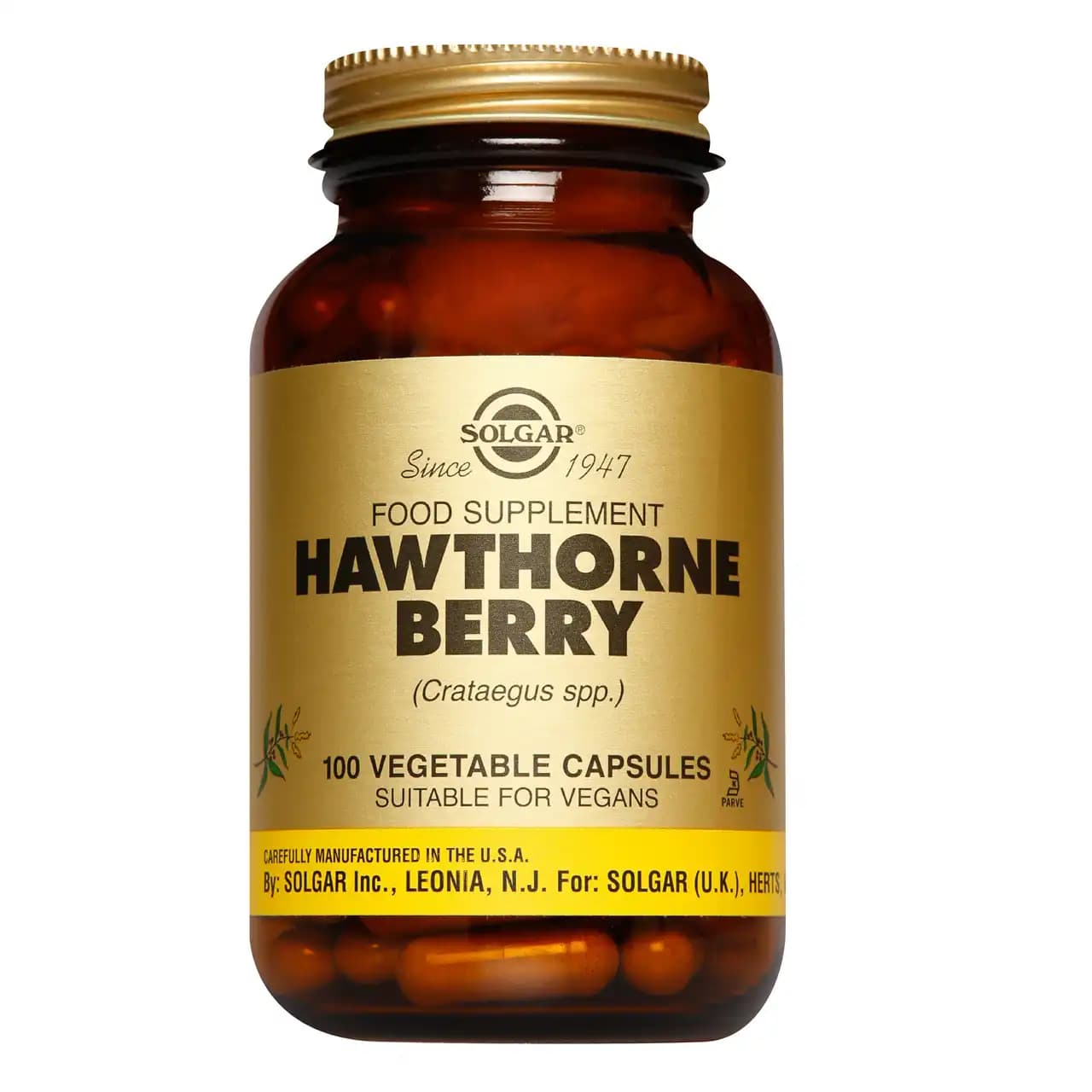 Solgar Hawthorne Berry Kalp Sağlığını Destekleyen Doğal Bitkisel Takviye Ürünü
