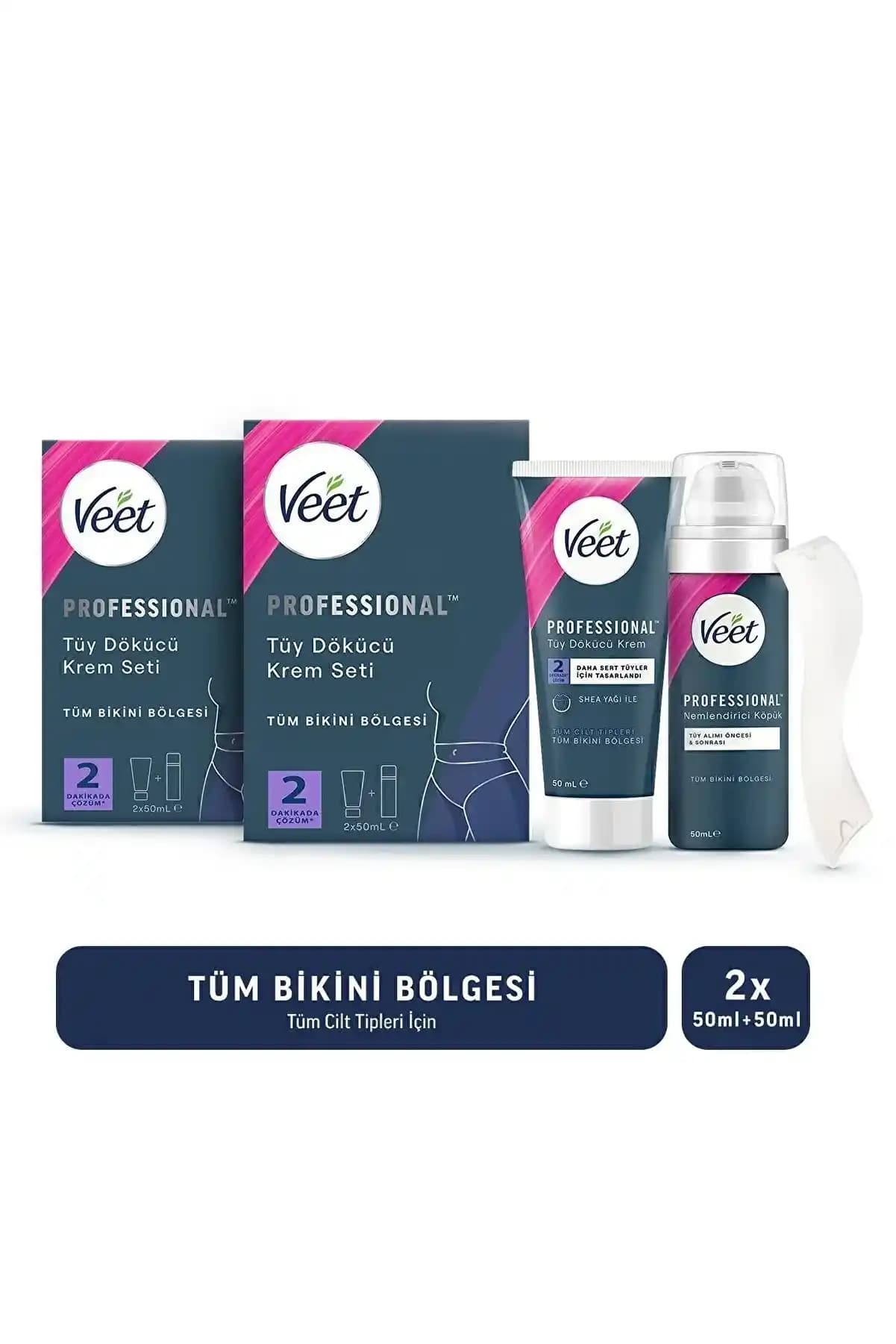 Veet Bikini Bölgesi Tüy Dökücü Krem Seti 50ml+50ml: Güvenli ve Etkili Tüy Giderme Çözümü