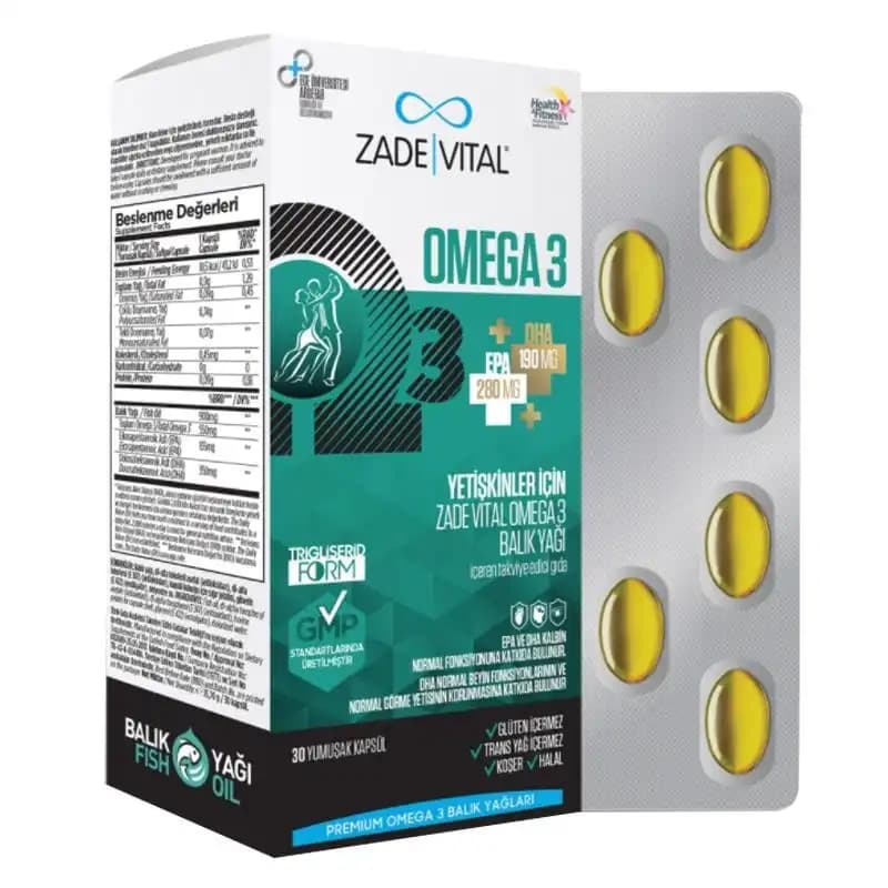 Zade Vital Balık Yağı: Sağlık ve Güzellik İçin Doğal Omega-3 Takviyesi