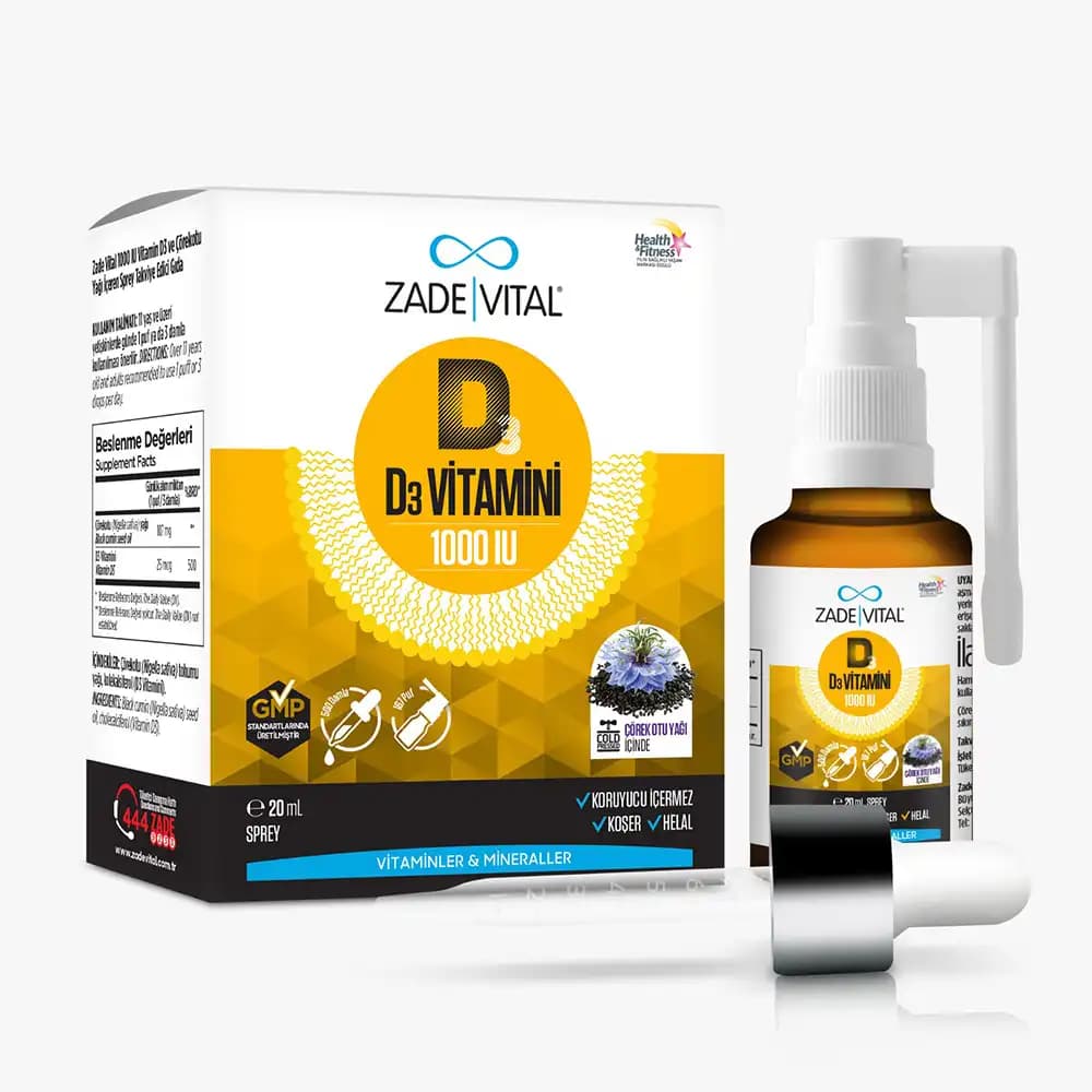 Zade Vital D3 Vitamini ile Kemik ve Bağışıklık Sağlığınızı Güçlendirin