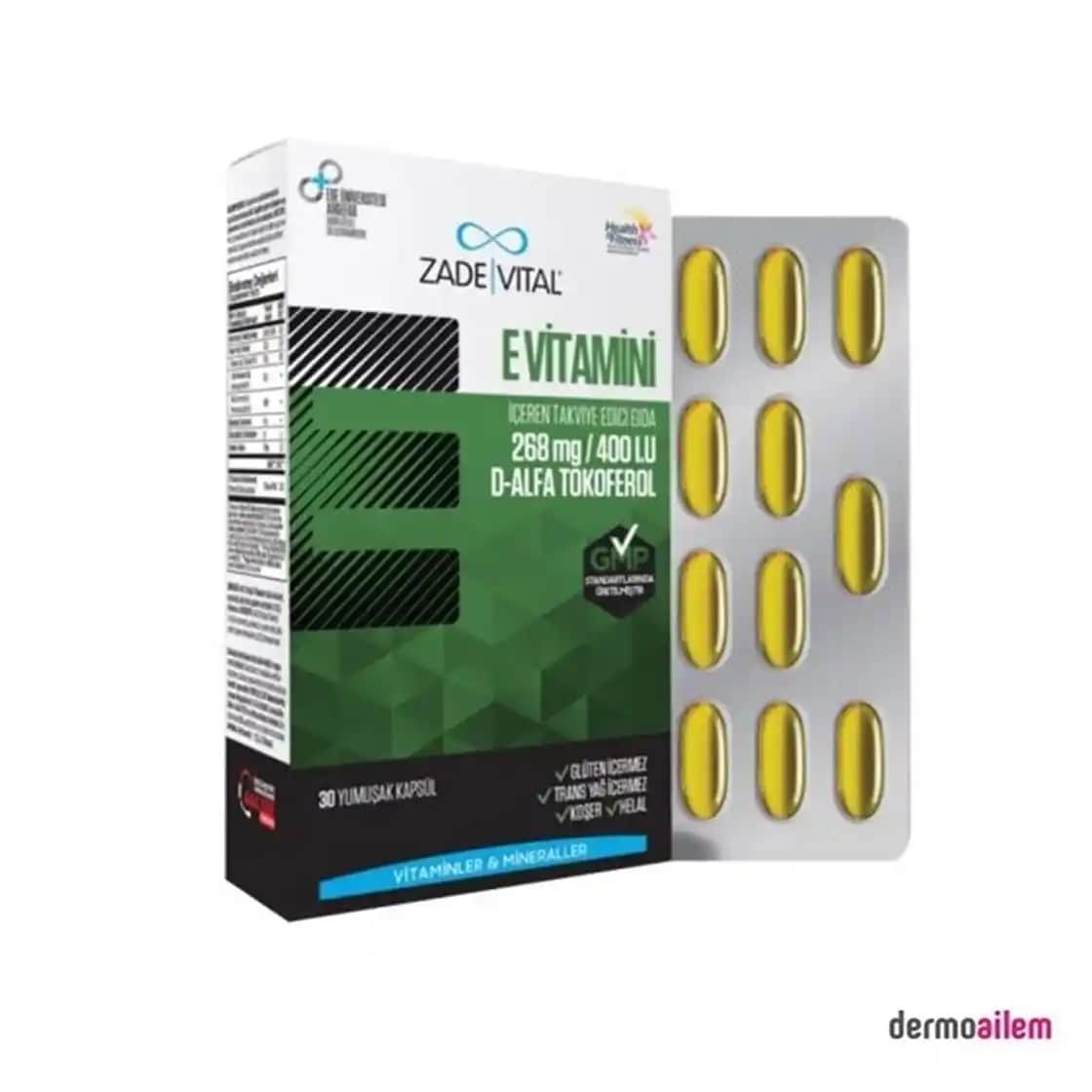 Zade Vital E Vitamini ile Cilt Sağlığını Destekleyen Güçlü Takviye Çözümü