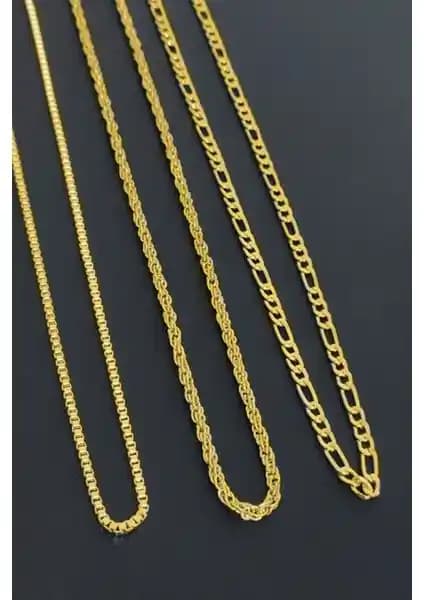 3’lü Altın Kaplama Burgu Figaro Küp Zincir Seti: Tasarım Dayanıklılık ve Bakım İncelemesi