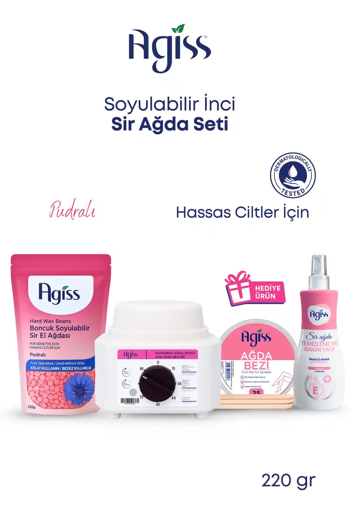 AGISS Sir Ağda Makinesi ve Boncuk Ağda Seti: Hassas Ciltler İçin Kontrollü Uygulama