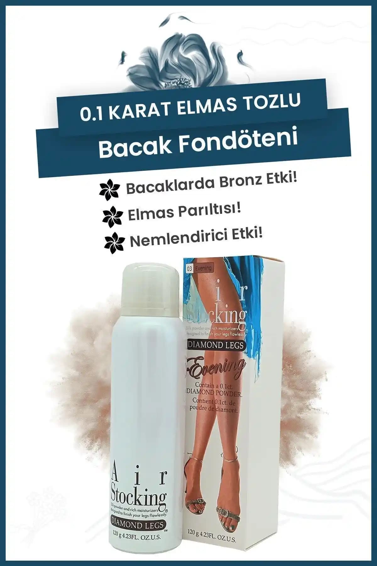 Air Stocking Premier Silk Vücut Sprey: Işıltılı Bej Tonlu Bronzlaştırıcı Fondöten