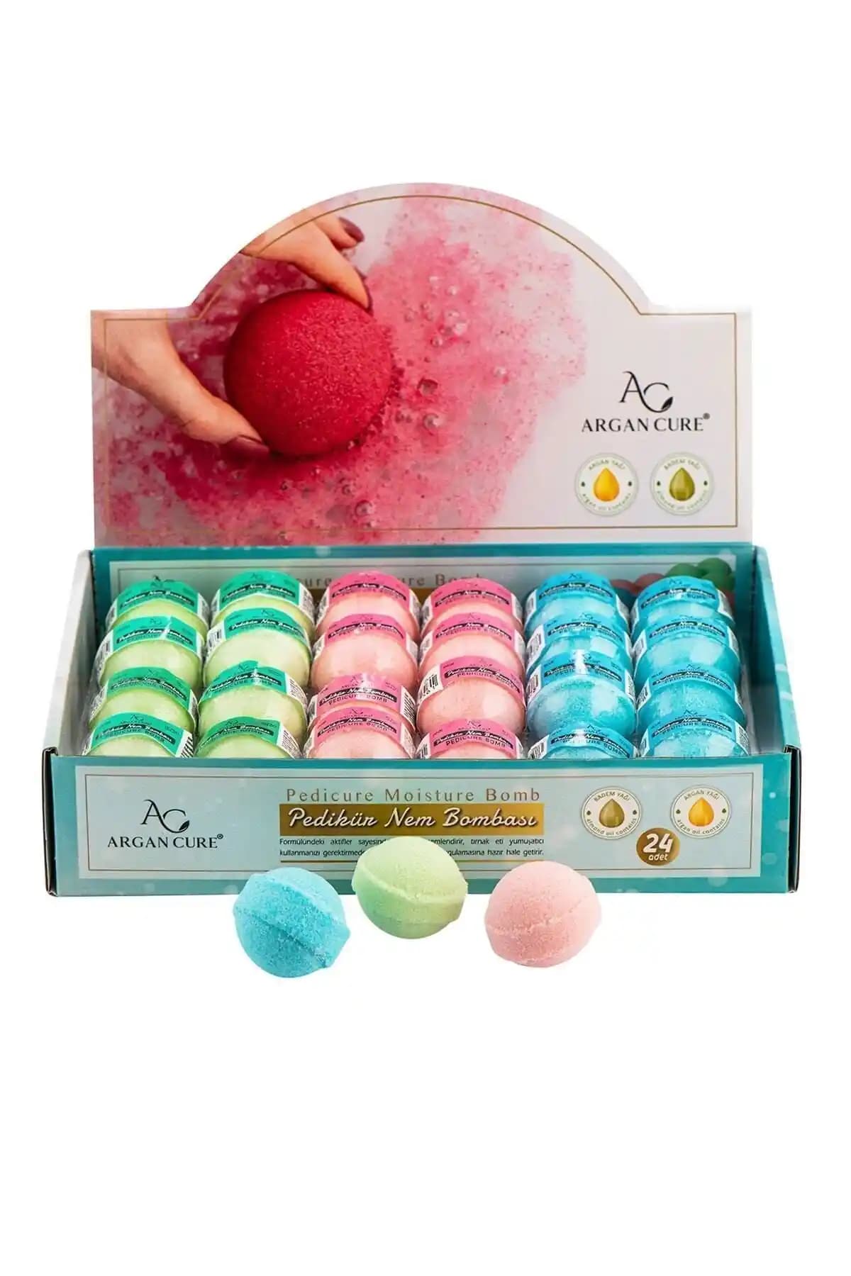 Argan Cure Pedikür Nem Bombası Topu: Evde Spa ile Ayak Derisini Nemlendirme ve Yumuşatma