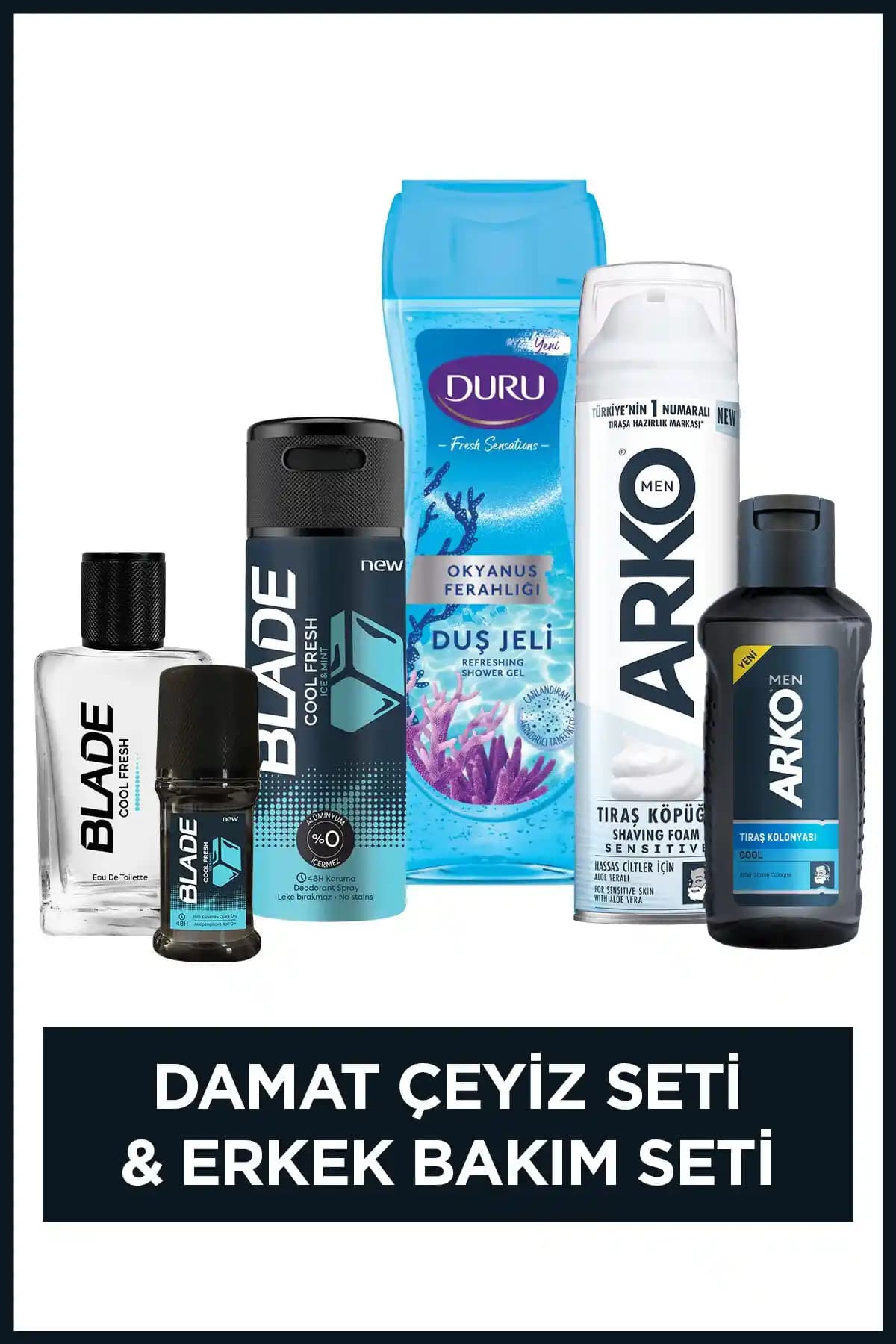 Arko Men Damat Çeyiz Bohça Seti: Hassas Ciltler İçin Tıraş, Ferahlık ve Bakım Paketi