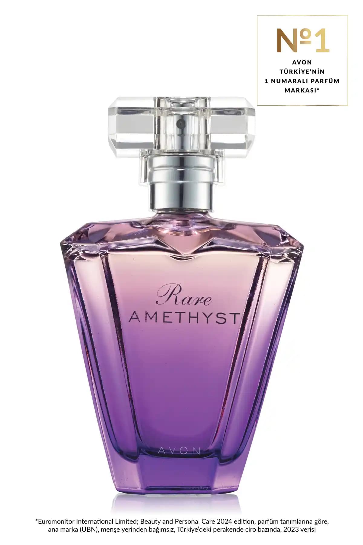 Avon Rare Amethyst Kadın Parfüm EdP 50 ml: Meyveli Çiçeksi Kalıcılık ve Şık Mor Ambalaj