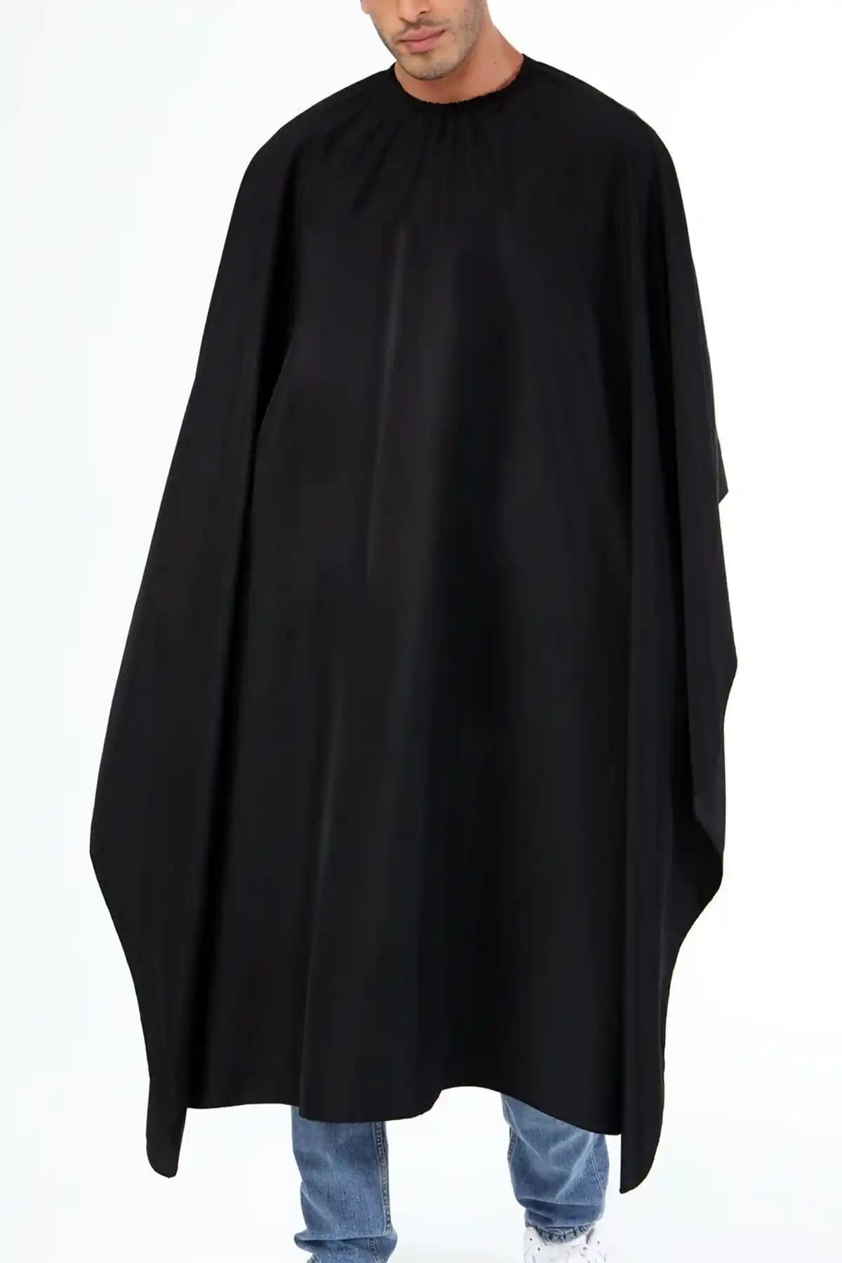 Ayobi Berber Önlüğü Siyah XL, 115x150 cm, Antistatik Astarlı, Yerli Üretim