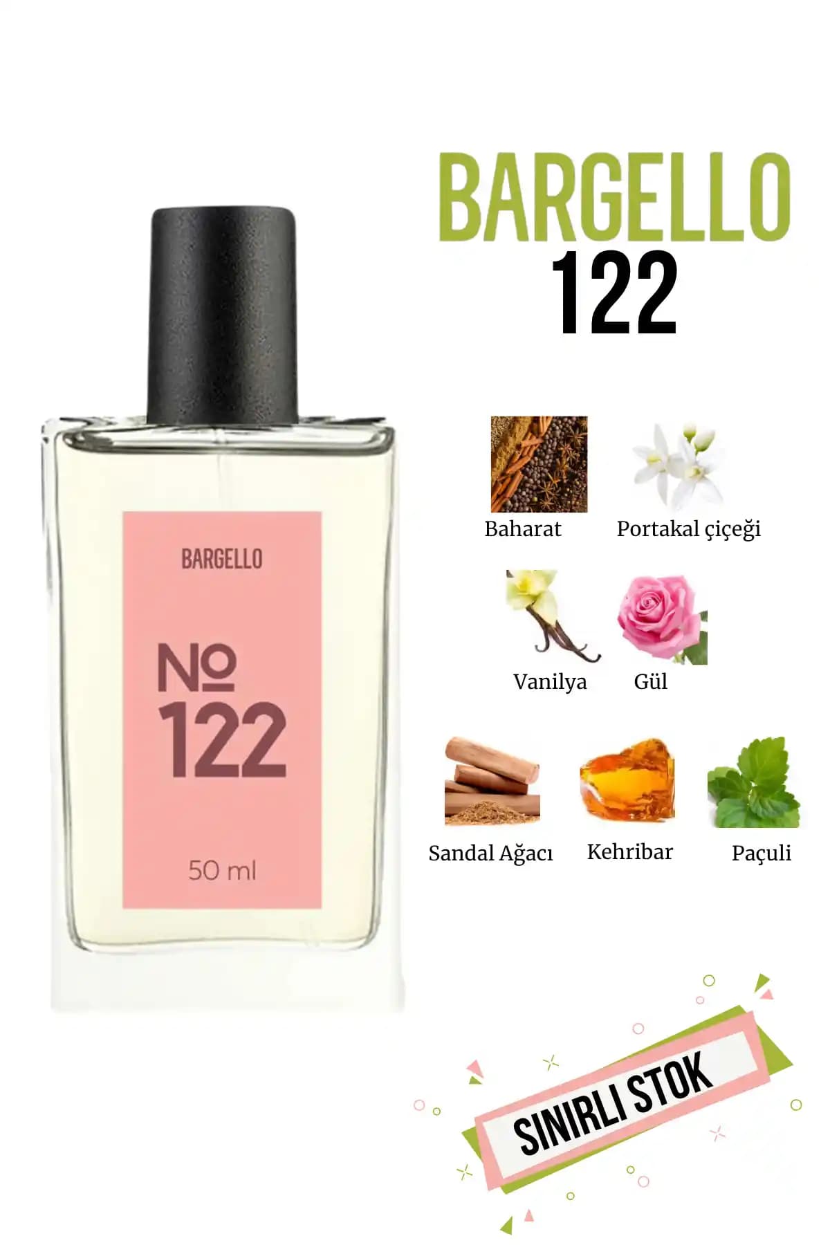 Bargello 122 Oriental EDP 50 ml Kadın Parfüm: Türkiye Üretimi ve Kalıcı Oryantal Koku