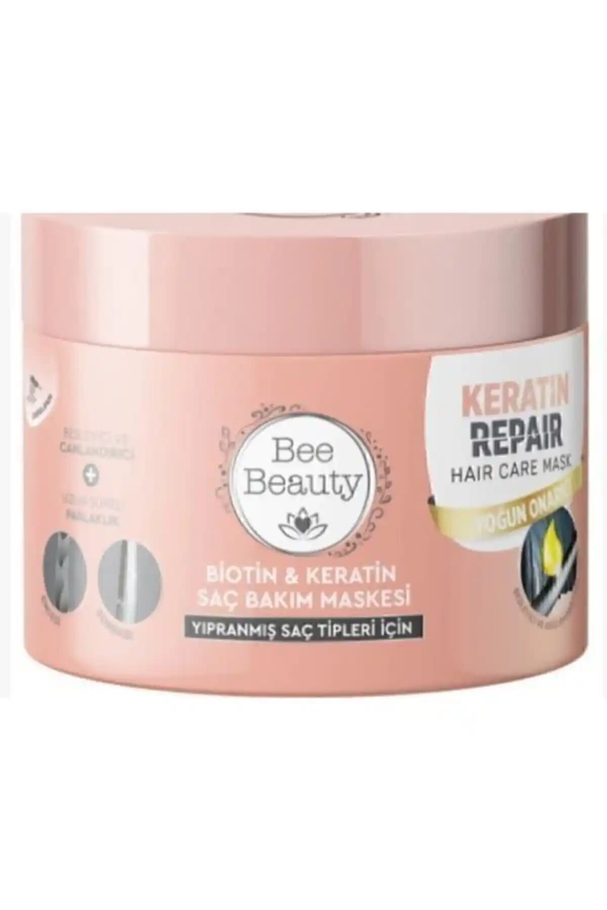 Bee Beauty Biotin ve Keratin Saç Bakım Maskesi 300 ml: Besleyici ve Onarıcı Formül
