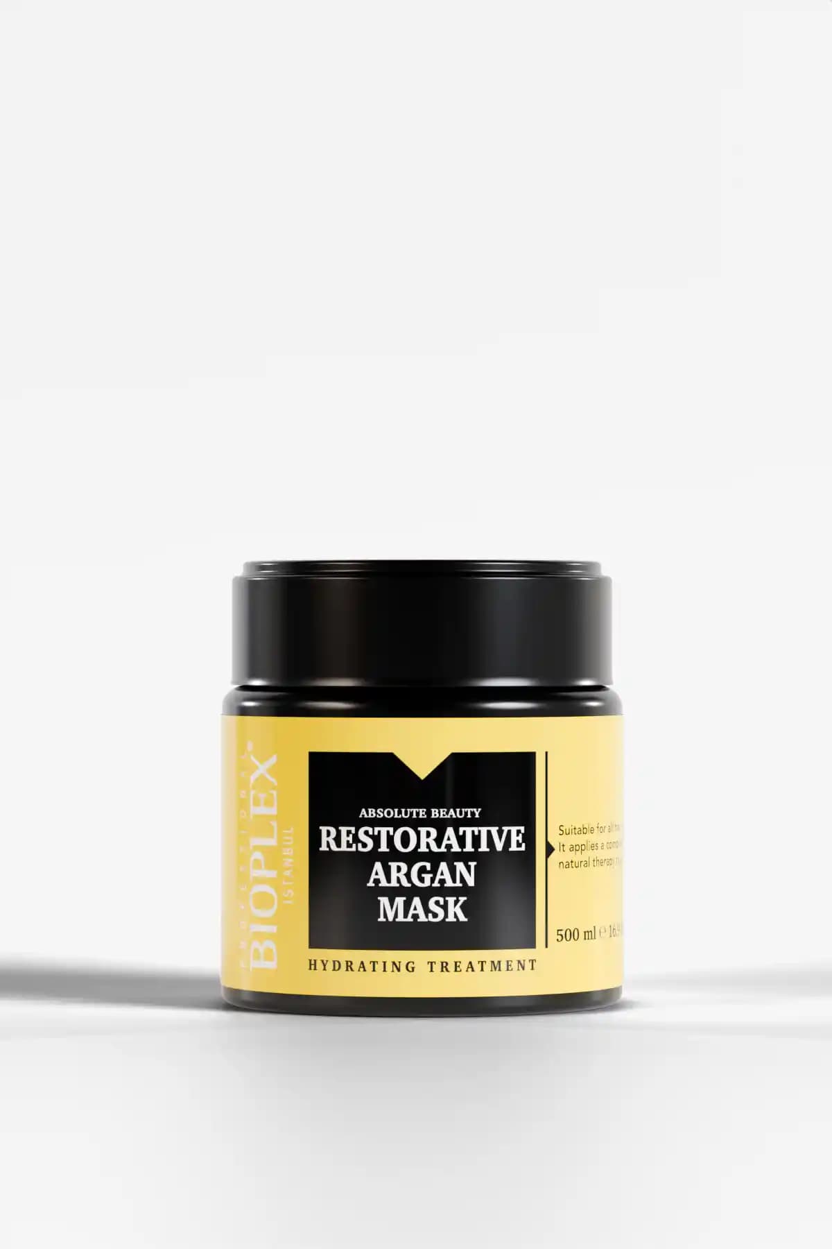 Bioplex Argan Onarıcı Saç Maskesi: Kuru Saçlar İçin Sülfatsız Nem Veren 500 ml Formül