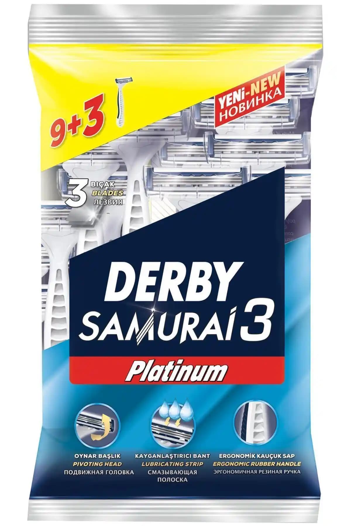 Derby Samurai 3 Platinum 9 + 3 Tek Kullanımlık Tıraş Bıçağı İncelemesi ve Özellikleri