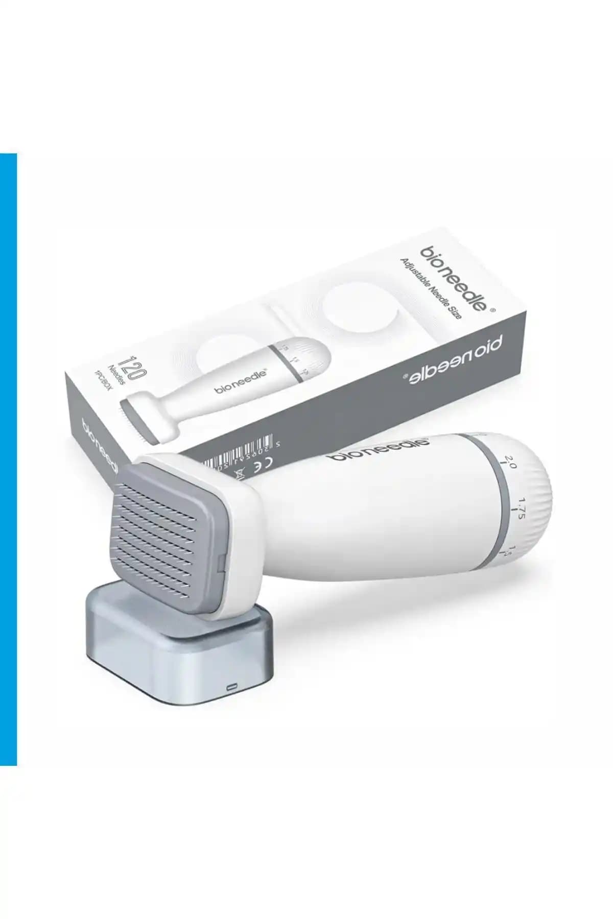 Dermacild BioNeedle 120: 0,20–2,00 mm Ayarlı Dermastamp ve Hijyenik Temizleme Spreyi