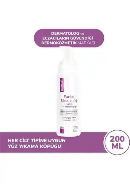 Dermoskin Yüz Yıkama Köpüğü: Organik İçerik, Panthenol ve Argan Yağı ile Nemlendirme