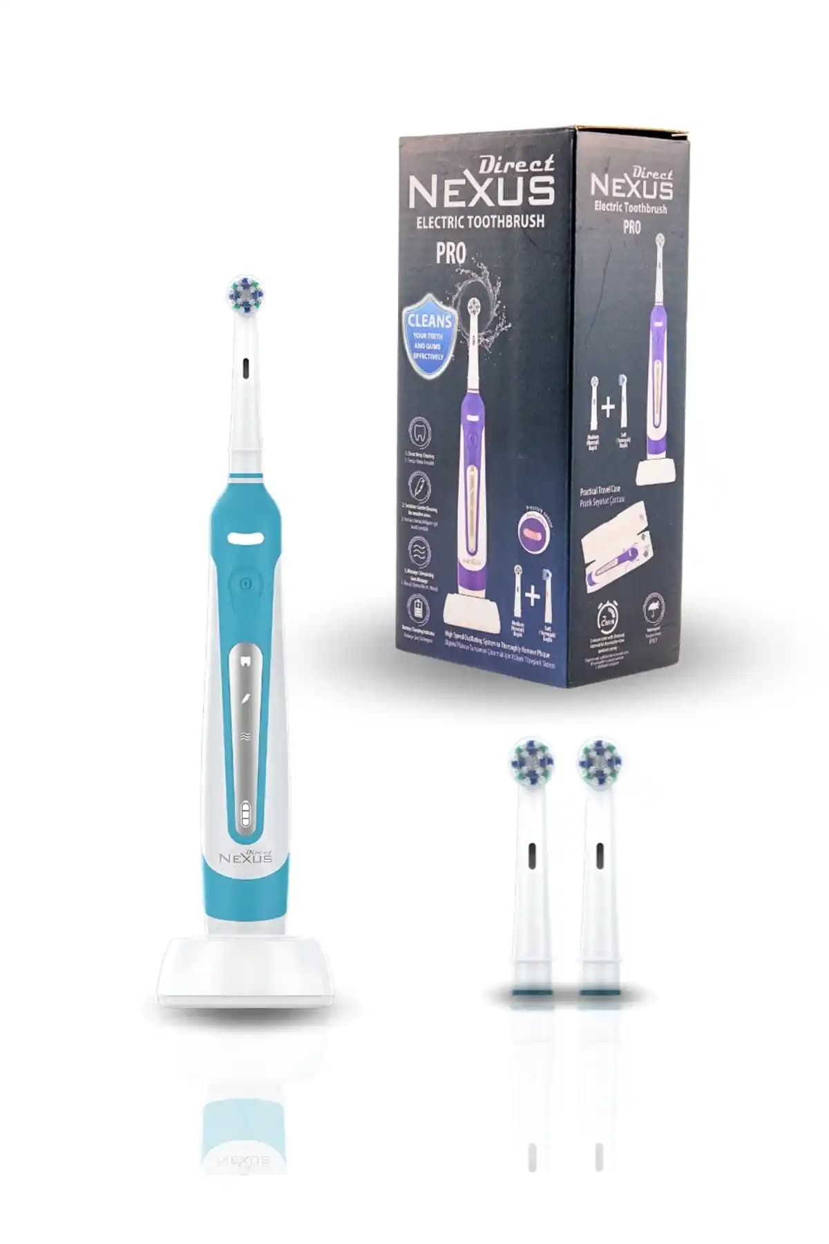 Direct NEXUS Şarj Edilebilir Elektrikli Diş Fırçası: Üç Modlu Temizlik ve Uzun Pil Ömrü