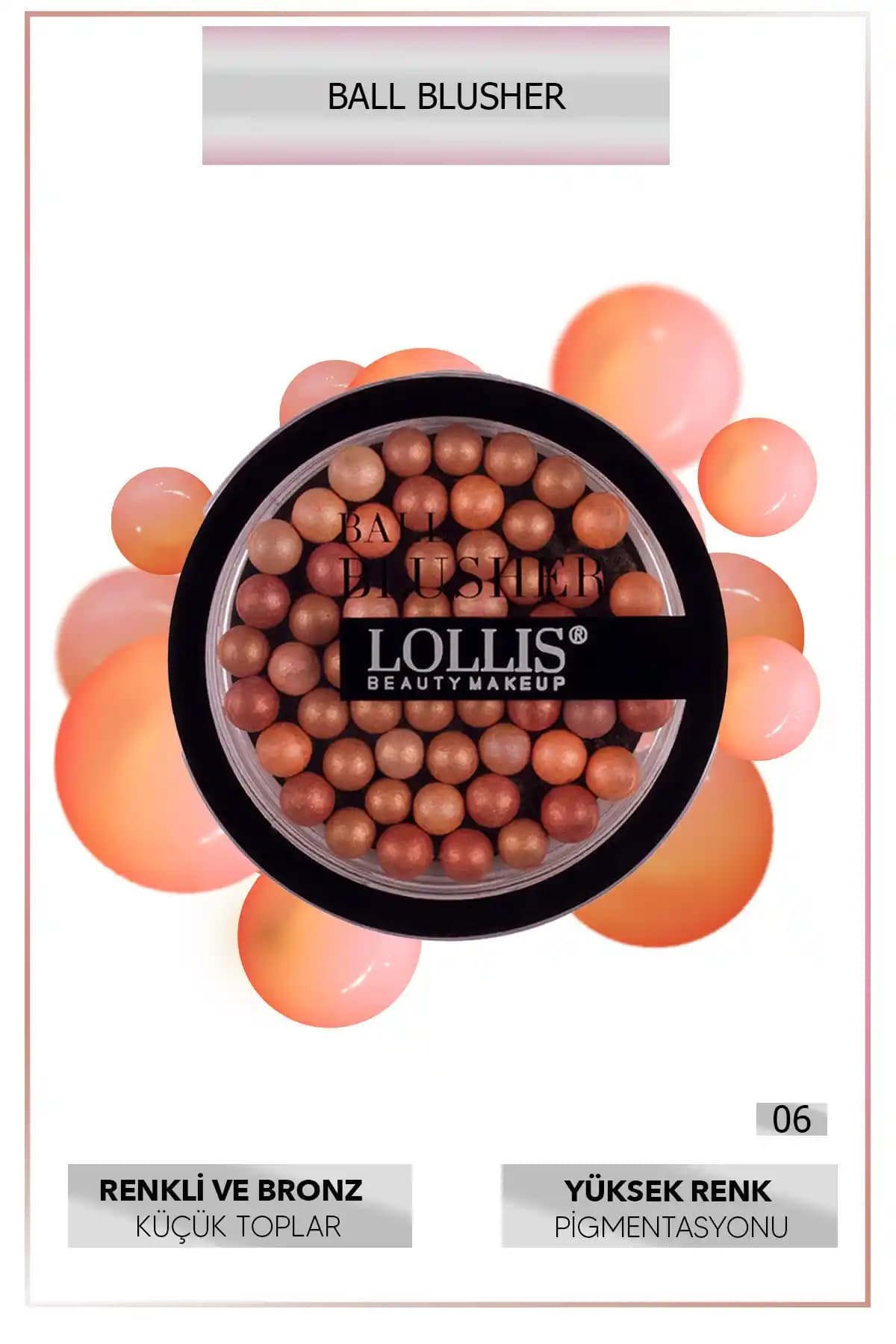 Doğal ışıltıyla elmacık kemiklerini vurgulayan kahverengi tonlu toz allık