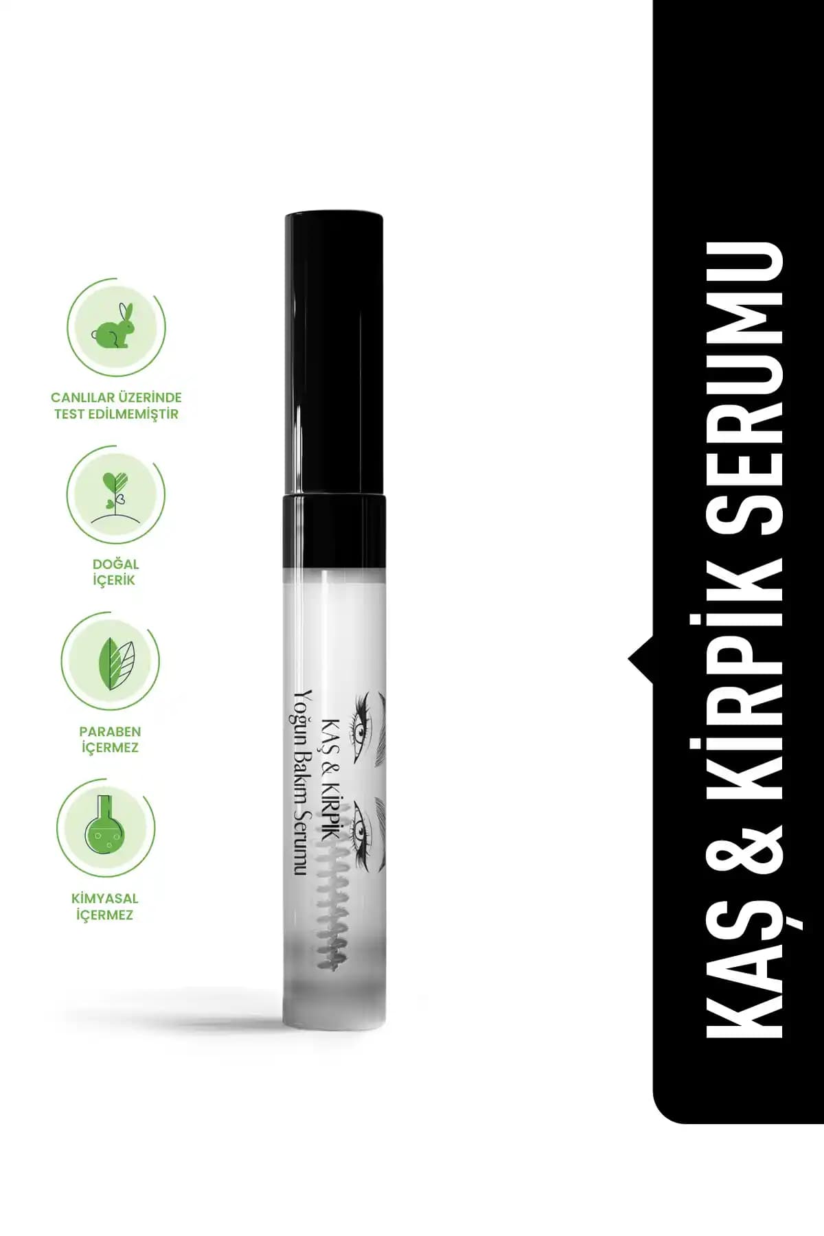 EVVAHE DOĞAL Kaş Kirpik Yoğun Bakım Serumu – Onarıcı ve Nemlendirici, 100 ml, TR