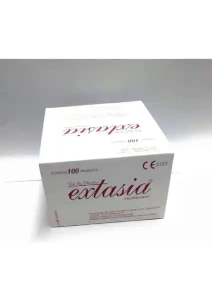 Extasia 100 Adet Kokusuz Doğal Lateks Rezervuarlı Prezervatif – 52 mm Orta Beden