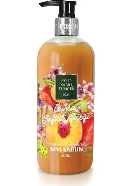 Eyüp Sabri Tuncer Bursa Şeftali Çiçeği Sıvı Sabun 500 ml – Doğal Nemlendirici Temizleme