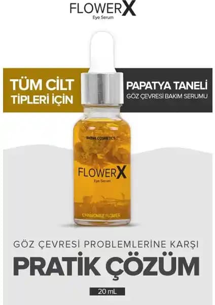 FlowerX Papatya Taneli Göz Serumu: Kırışıklık ve Morluklara Karşı Nazik Göz Çevresi Bakımı