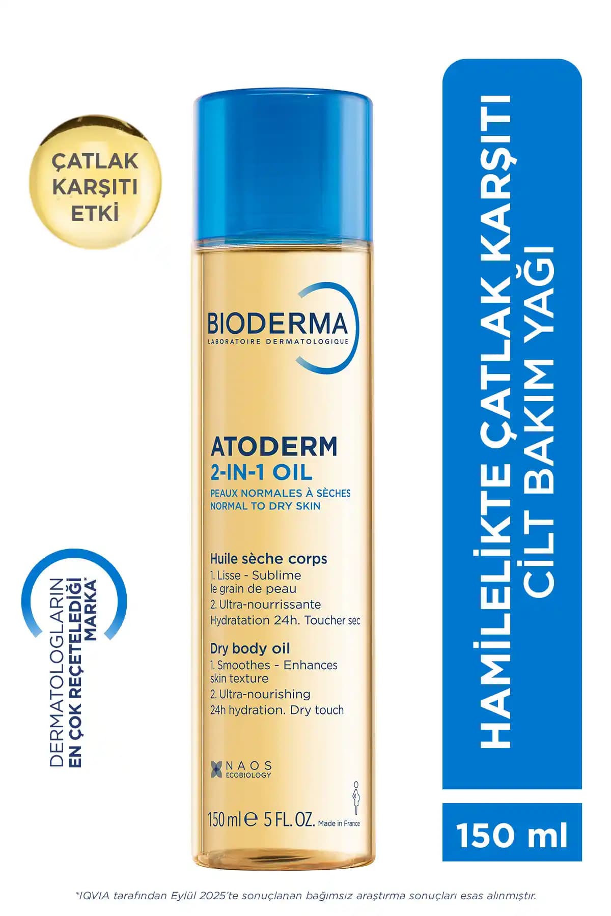 FR Menşeli Bioderma Atoderm 2-in-1 Vücut Yağı: Kuru Ciltler İçin Derin Nem ve Esneklik