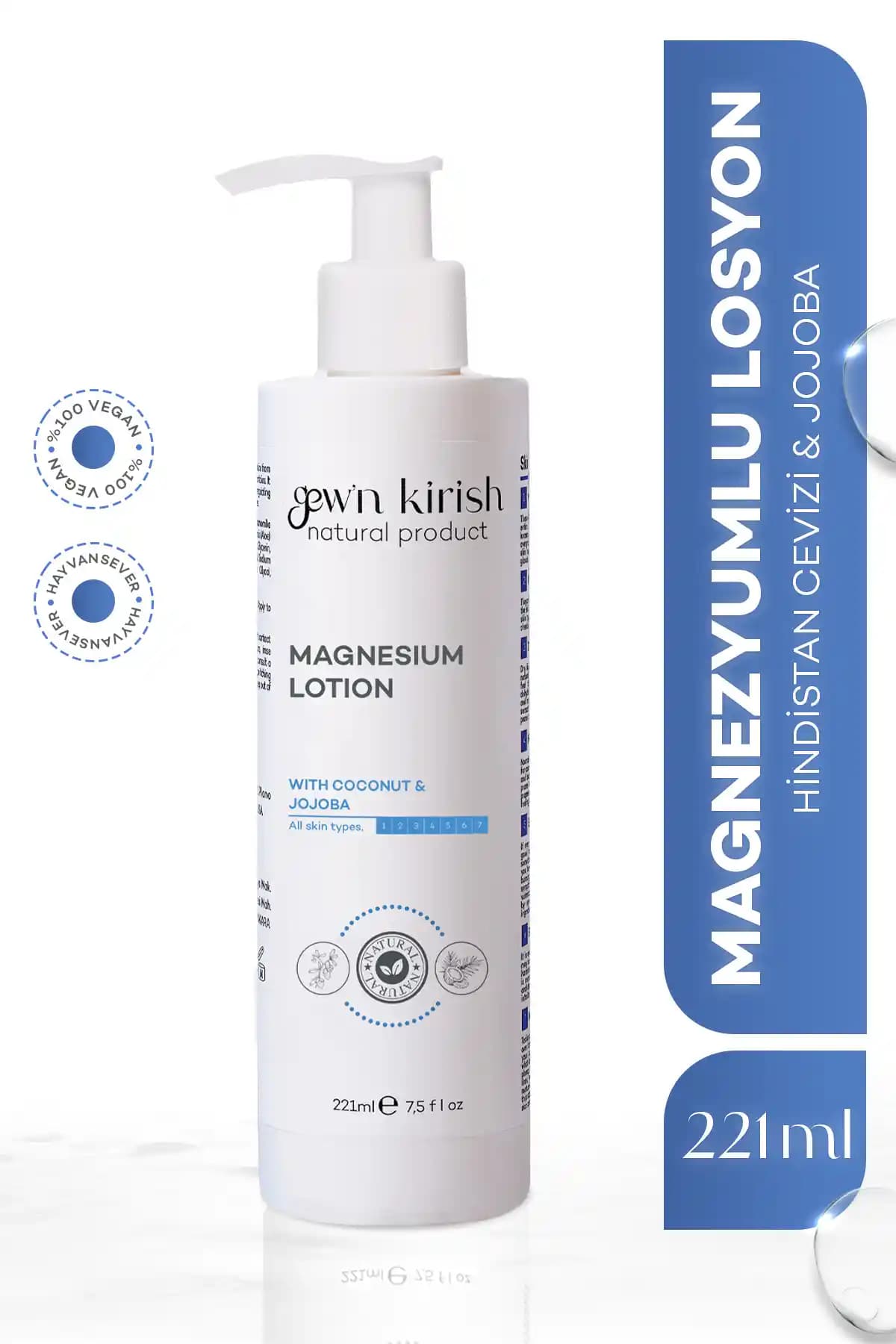 Gewn Kirish Magnesium ve Hindistan Cevizi Yağı İçeren Nemlendirici Vücut Losyonu: Analizi