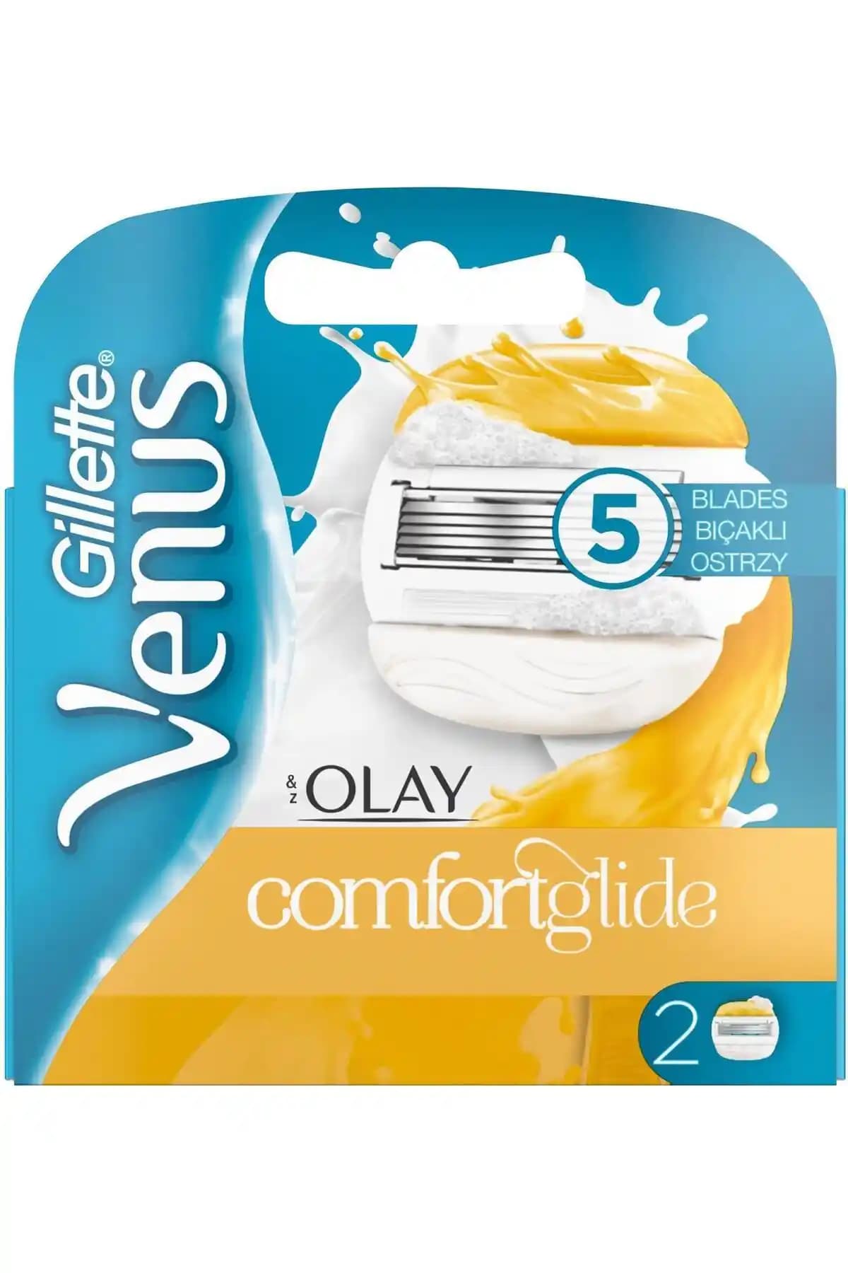 Gillette Venus Comfortglide Olay: Türkiye Üretimli 5 Bıçaklı Kullan-at Tıraş Bıçağı