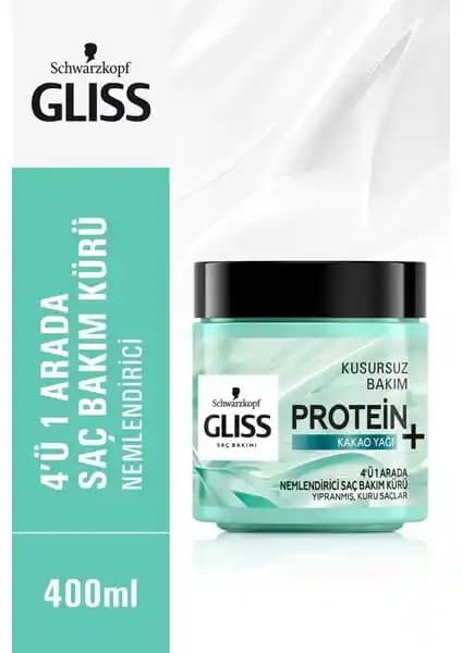 Gliss 4'Ü 1 Arada Nemlendirici Saç Bakım Kürü Kakao Yağı ile 400 ml – Doğal İçerik