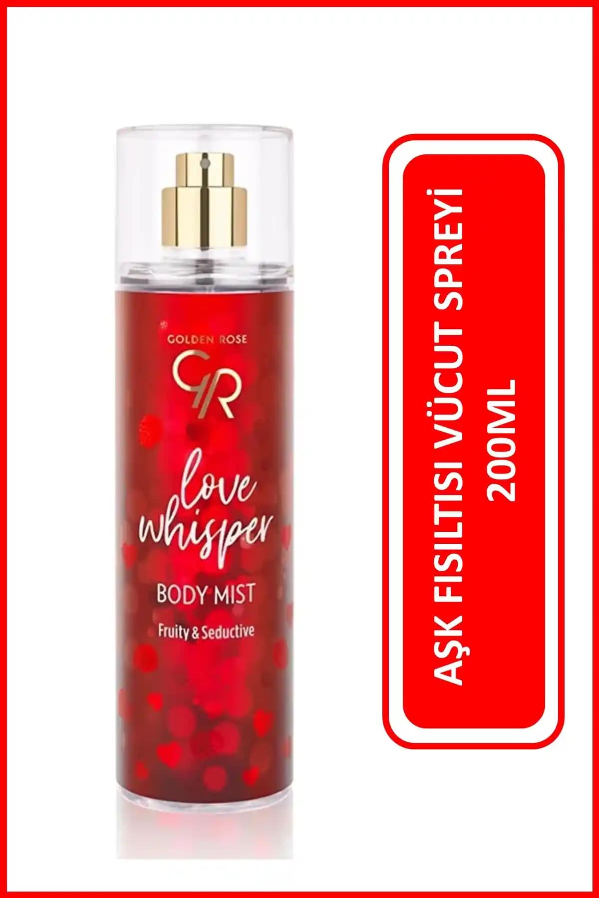 Golden Rose Love Whisper Vücut Spreyi: Türkiye üretimi, vegan formüllü kırmızı meyve