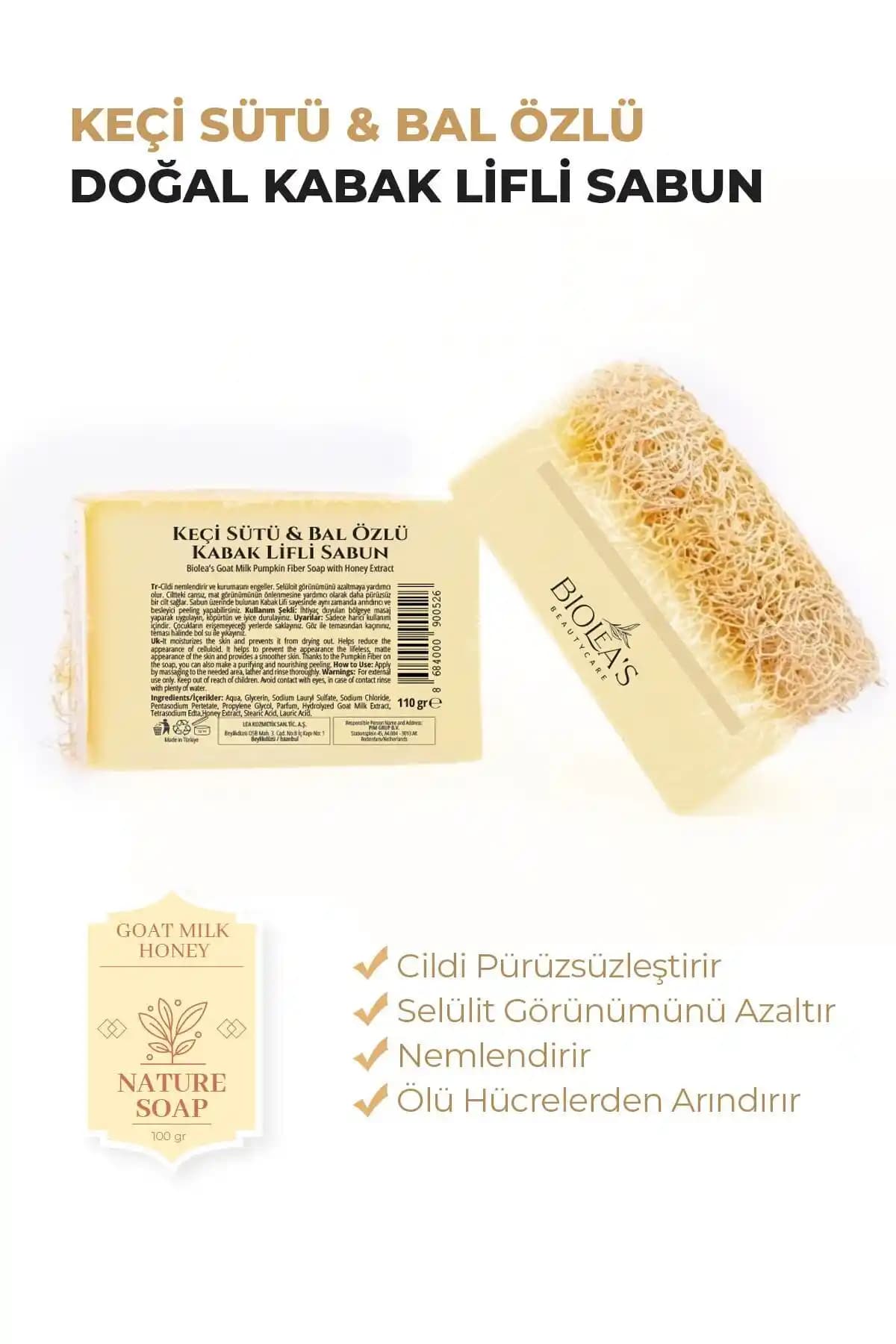 Kabak Lifli Keçi Sütlü Bal Özlü Postbiyotik Sabunu ile Nazik Eksfoliasyon ve Canlı Cilt