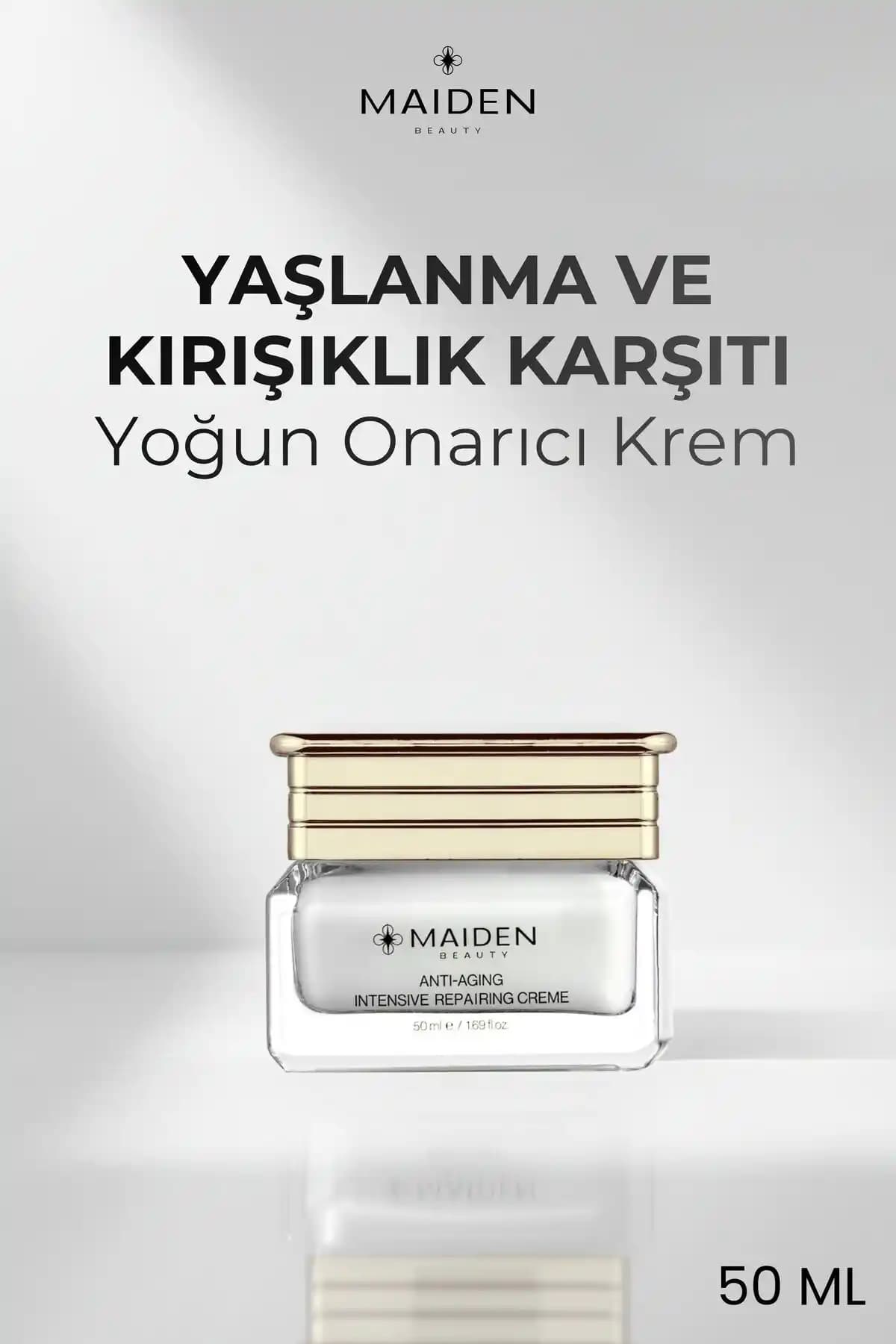 Maiden Beauty Yaşlanma Karşıtı Krem – Kolajen Etkili, Yoğun Nem, 50 ml, Paraben İçermez