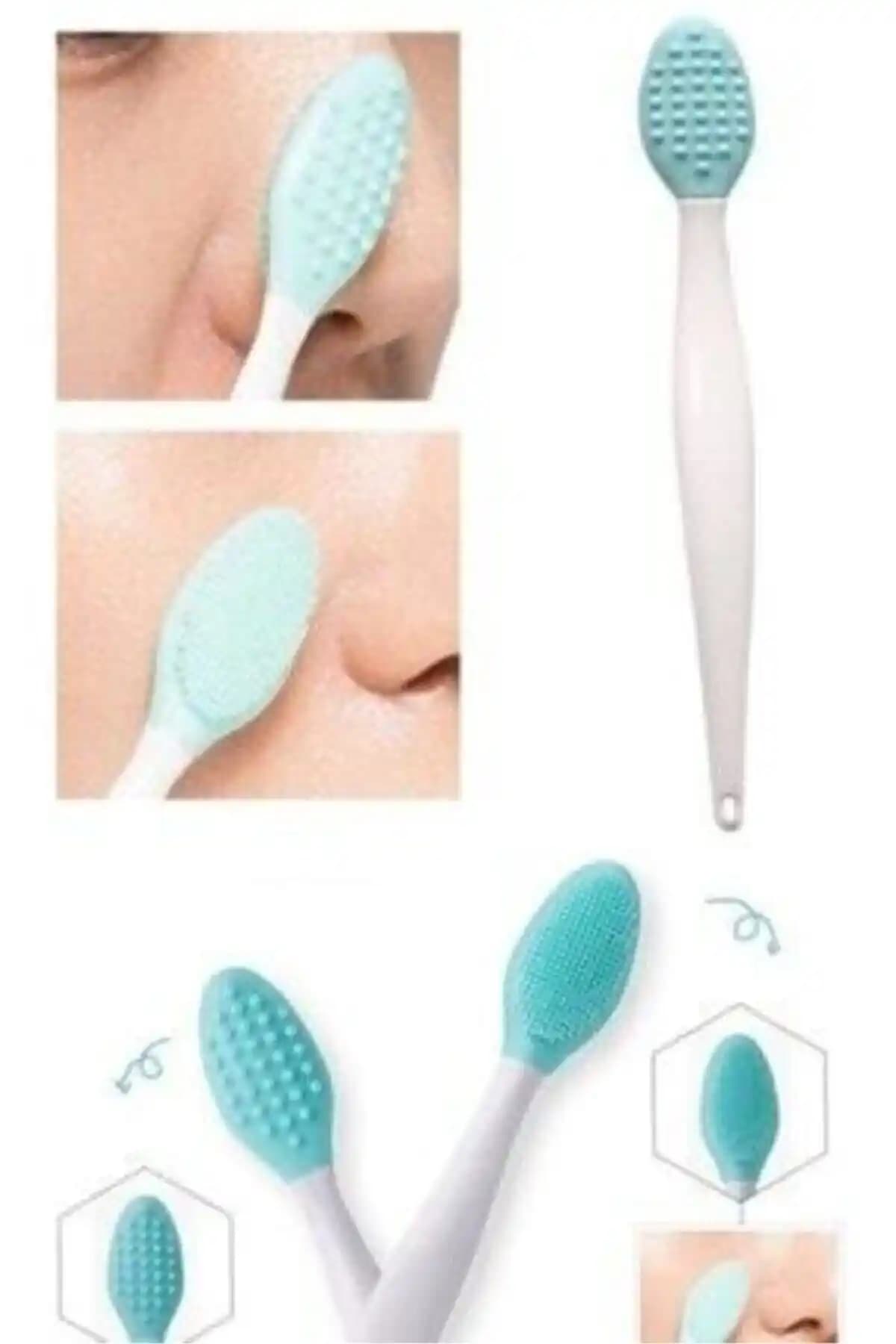 MUJGAN Çilek Desenli Siyah Nokta Temizleyici Fırçası ile Gözenekleri Derinlemesine Temizle