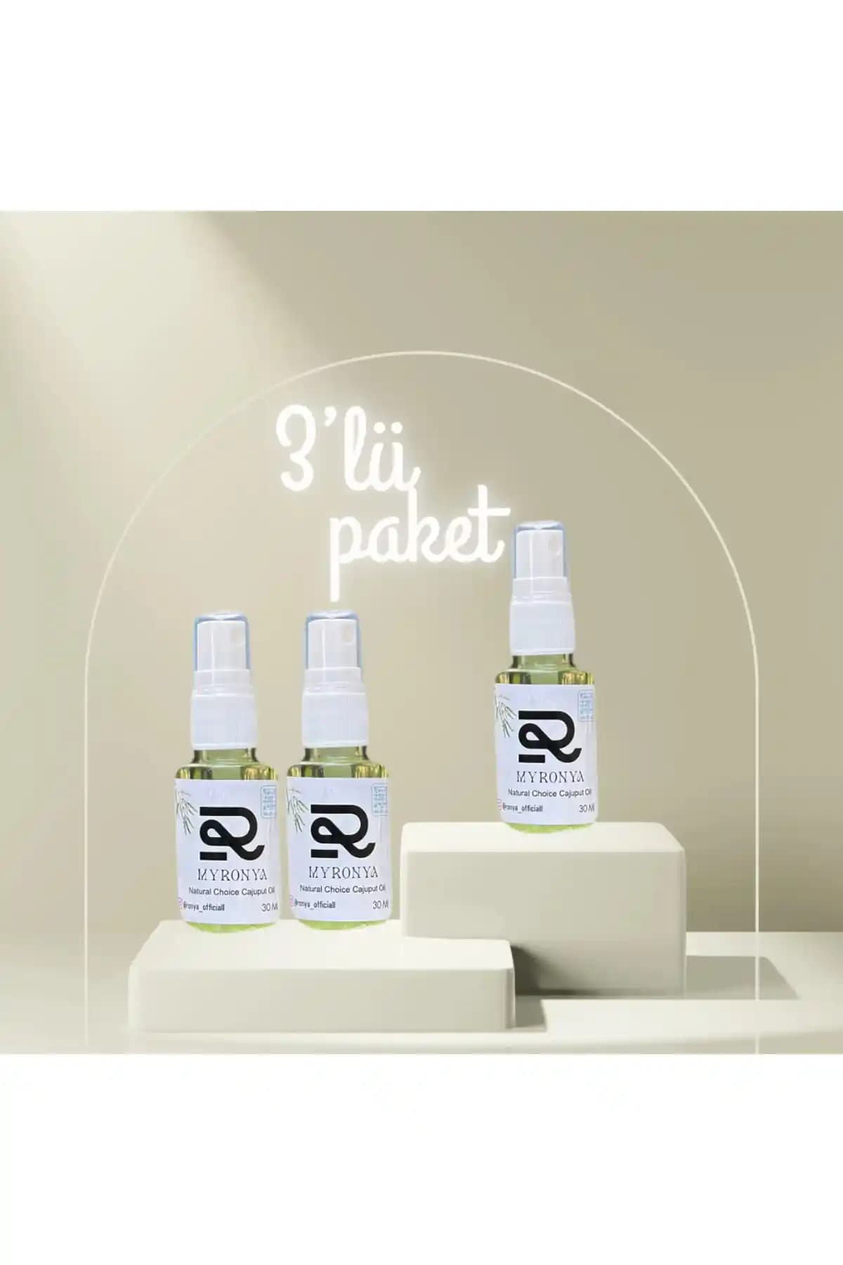Myronya 3'lü Rahatlatıcı Masaj Yağı Seti–Hindistan Cevizi Taşıyıcı Yağlı Türkiye Menşeli