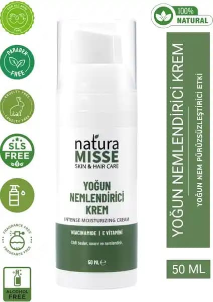 Naturamisse Yoğun Nemlendirici Krem: Doğal İçerikli Su Bazlı Nem ve Bariyer Desteği