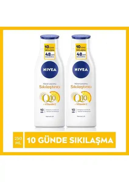 Nivea Sıkılaştırıcı Vücut Losyonu 250 ml x2: 10 günde sıkılaşma ve 48 saat nemlendirme