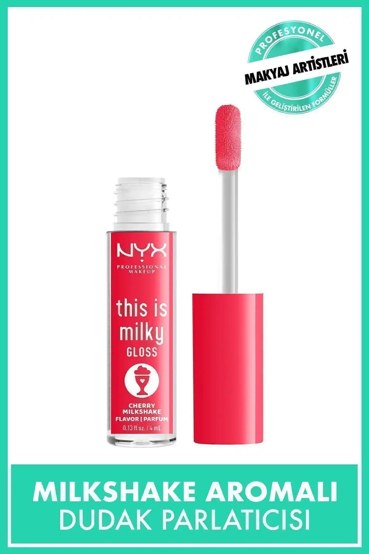 NYX This Is Milky Gloss Cherry Milkshake: Dudaklarda Nemli Cam Parlaklık ve Doğal Pembelik
