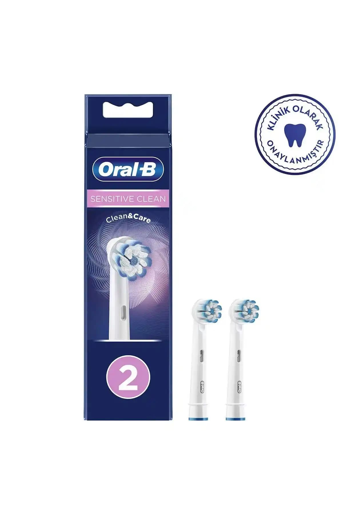 Oral-B Sensitive Yedek Başlıklar: Hassas Dişler İçin Tam Ağız Temizliği (2'li Set)
